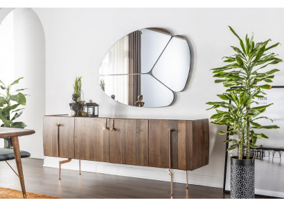 Bahut Commode Bahut Miroir Bois Marron Bahut Set de cabinets 2 pièces.