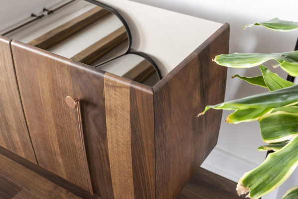 Bahut Commode Bahut Miroir Bois Marron Bahut Set de cabinets 2 pièces.