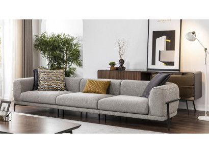 Canapé trois places Canapé en tissu 3 places Canapés Modernes Gris Tissu Canapé Nouveau