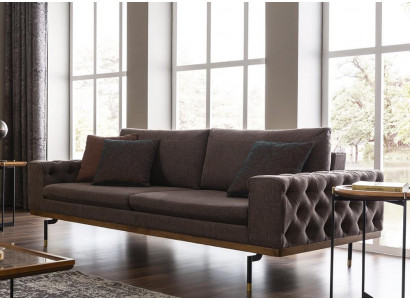 Trois places sofa Canapé en tissu 3 places Canapés Modernes Canapé en tissu gris neuf