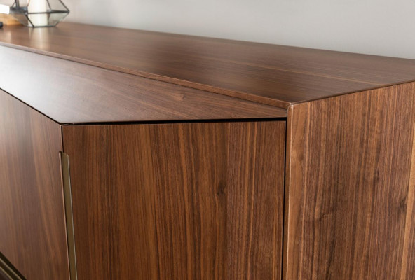 Buffet Commode Buffet Miroir Bois Marron Salle à manger Armoires Ensemble