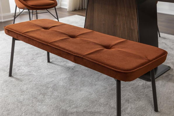 Dinette Ensemble de salle à manger Salle à manger Table de salle à manger Chaises Tabouret 8 pièces Marron Orange