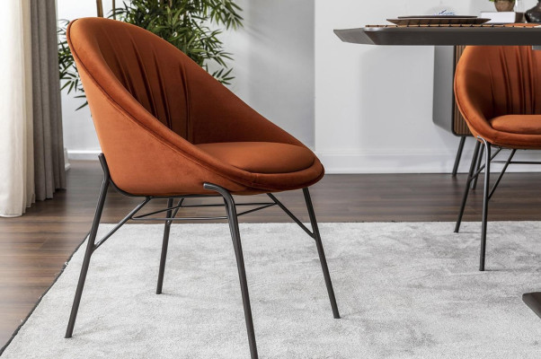 Dinette Ensemble de salle à manger Salle à manger Table de salle à manger Chaises Tabouret 8 pièces Marron Orange