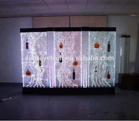 Étagère LED Bar Water Wall Décoration Colonne Lumineuse Mur d'Eau Illuminé Comptoir de Bar