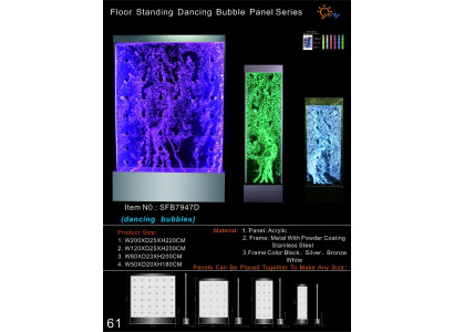 Colonne d'eau mur d'eau cascade Led Mobilier de design de luxe en métal