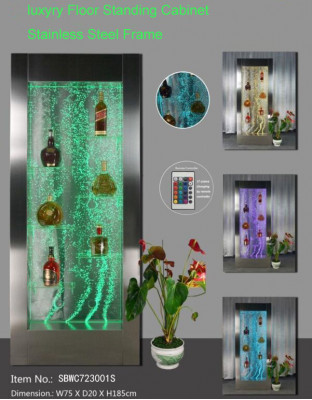 Mur d'eau LED Étagère de bar Colonne colonnes d'eau Étagères de comptoir décoratives Designer