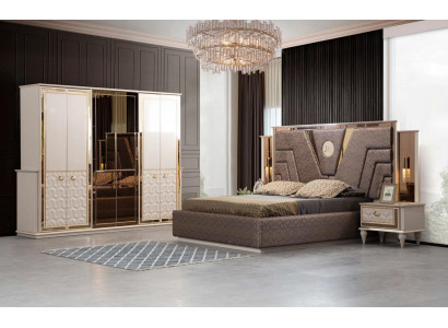 Créez une atmosphère confortable avec cet ensemble de chambre moderne