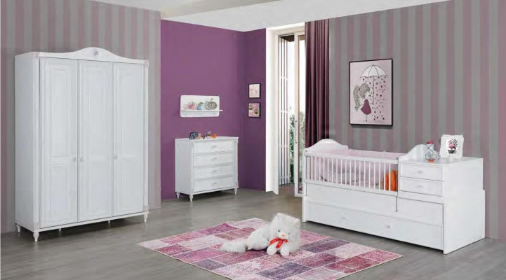 Chambre d'enfants. Commode moderne avec tiroirs Meubles en bois massif Chambre de designer neuve