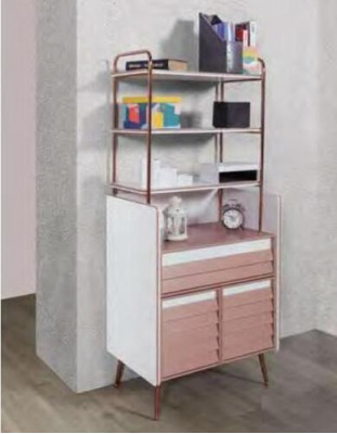 Chambre d'enfants Chambre des jeunes Commode Armoire d'enfants Mobilier bicolore Filles nouveauté