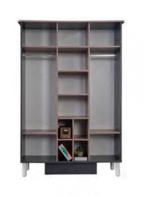 Conception de garde-robe Mobilier Chambre d'enfant Étagère Garde-robe Bois Chambre à coucher nouvelle