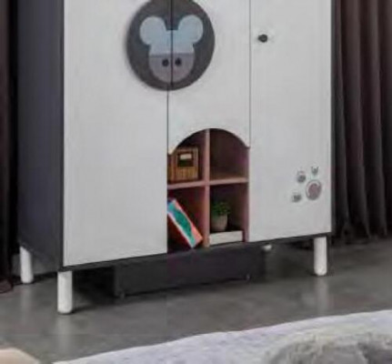 Conception de garde-robe Mobilier Chambre d'enfant Étagère Garde-robe Bois Chambre à coucher nouvelle