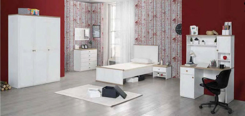 Moderne Schreibtisch Holz Schlafzimmer Jugend Kinderzimmer Weiß Möbeldesign neu
