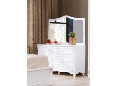 Consoles Table Commode avec Miroir Meubles de Luxe Style Moderne en Bois Massif Nouveau