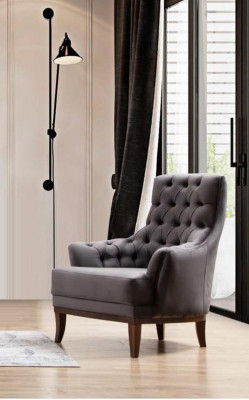Fauteuil de luxe Habillage textile de designer Siège 1 place Rembourrage Mobilier 1 place