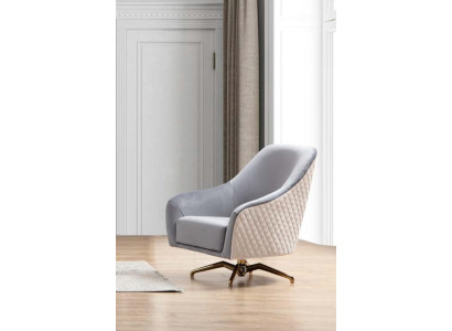 Fauteuil design Tissu Rembourré Moderne Salon de luxe Meubles en bois Siège pivotant neuf