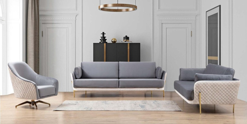 Fauteuil design Tissu Rembourré Moderne Salon de luxe Meubles en bois Siège pivotant neuf