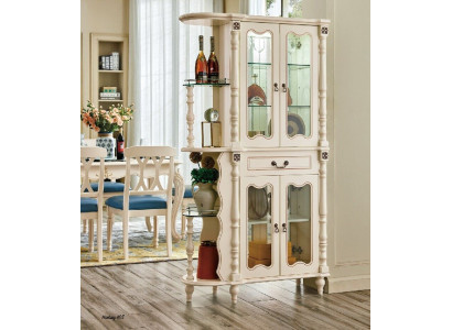 Vitrine armoire de vitrine Salon Classique Verre Bar Bois Armoire Vitrine