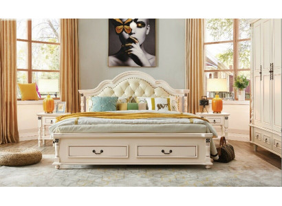 Lit en bois Design de lit Lit de luxe double Lits d'hôtel Chambre à coucher 180x200 cm Bois