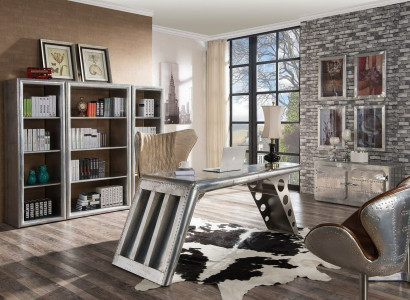 Ameublement de bureau Salle d'étude Mobilier de bureau Table Armoire Fauteuil Ensemble de 8 pièces