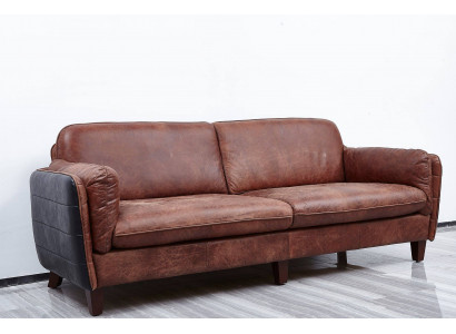 Le meuble en cuir véritable de luxe, Vintage, 3+2 places, pour le salon, ensembles de canapés Loft.