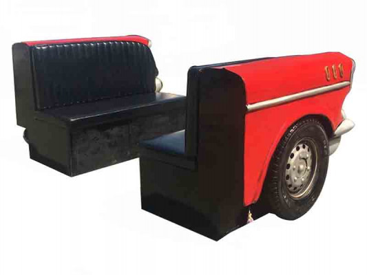 Double canapé de voiture Diner Canapé Canapé Auto Mobilier USA Ameublement Modèle Décoration Cuir