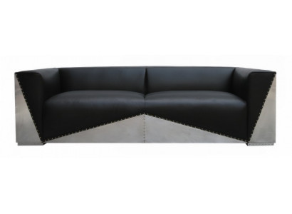 Conception de canapé en cuir véritable de luxe, canapés en cuir, ameublement trois places neuf.