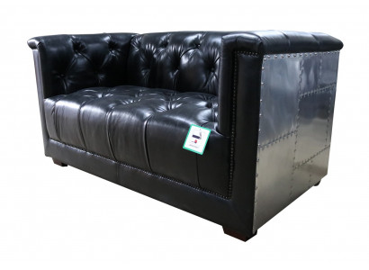 Canapé en cuir véritable fauteuil aviateur biplace fauteuil aviateur fauteuil en cuir neuf