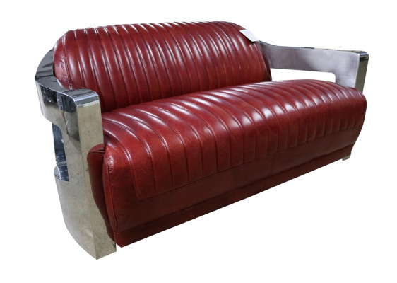 Canapé vintage 2 places en cuir canapé mobilier rétro canapé canapé rembourrage de deux sièges neuf