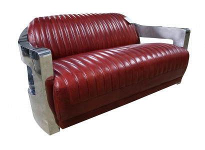 Canapé vintage 2 places en cuir canapé mobilier rétro canapé canapé rembourrage de deux sièges neuf