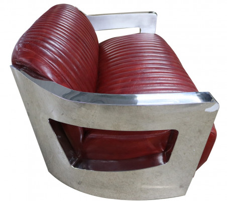 Canapé vintage 2 places en cuir canapé mobilier rétro canapé canapé rembourrage de deux sièges neuf