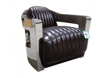 Fauteuil en cuir Fauteuil de club Aviateur Fauteuil cocktail Art Déco aviateur