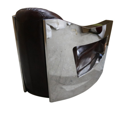 Fauteuil en cuir Fauteuil de club Aviateur Fauteuil cocktail Art Déco aviateur
