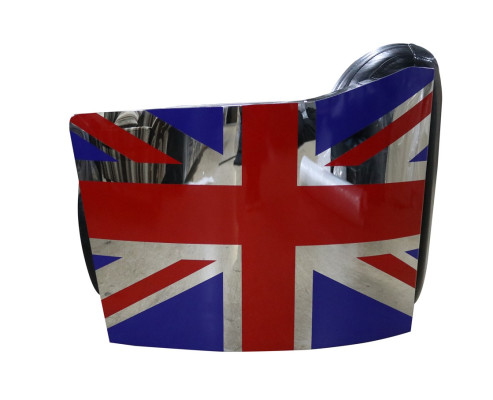 Cuir véritable fauteuil en cuir vintage fauteuil design décoratif Rocket Union Jack Vintage