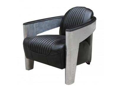 Véritable design en cuir chaise fauteuil télévision aviateur de style vintage
