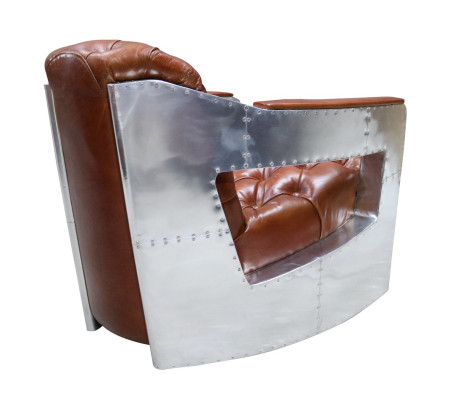 Fauteuil Chesterfield Bouton Fermé Assis Shabby Vintage Tan Authentique