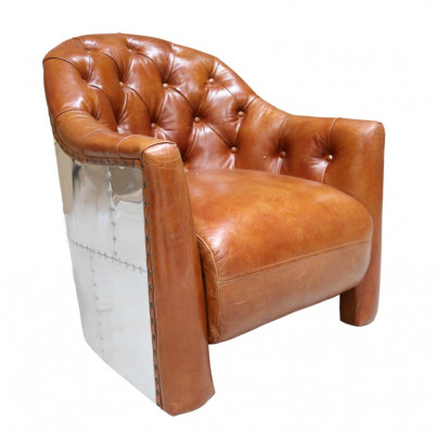 Fauteuil en cuir design avion Fauteuil de club en cuir Fauteuil en cuir aviateur vintage