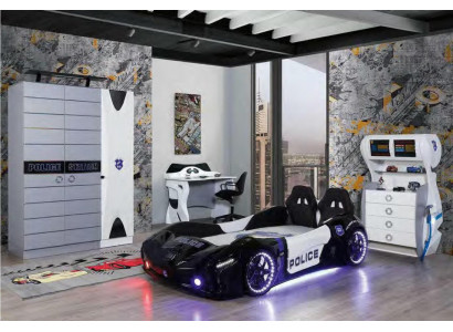 Lit d'enfants Course de voiture Mobilier de chambre pour enfants Lit de voiture