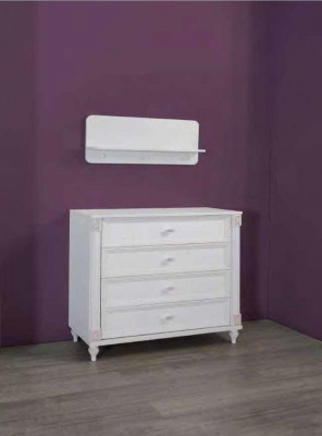 Chambre d'enfant Ensemble de 3 pièces Armoire Commode Meubles de chambre de jeunes