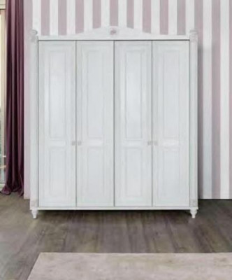 Salle de jeunes Lits Table de chevet Armoire Bureau Ensemble de chambre à coucher 4 pièces