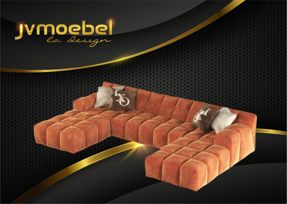Canapé d'angle moderne en velours Chesterfield design en forme de U pour le salon, rembourré, nouveau