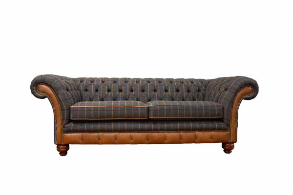 Canapé 3 places Canapé design Canapé Tissu Marron Tissu neuf
