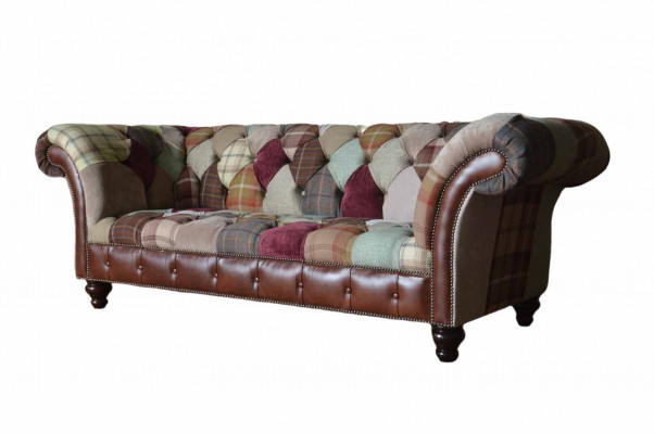 Trois places Coussin de siège de canapé Chesterfield Tissu Canapé Moderne Nouveau Meubles