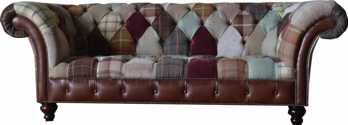 Trois places Coussin de siège de canapé Chesterfield Tissu Canapé Moderne Nouveau Meubles