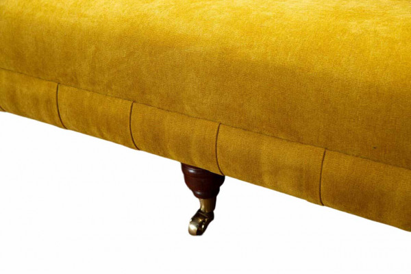 Conception Chesterfield Chesterfield Textile Jaune 5 places Canapé Rembourrage neuf
