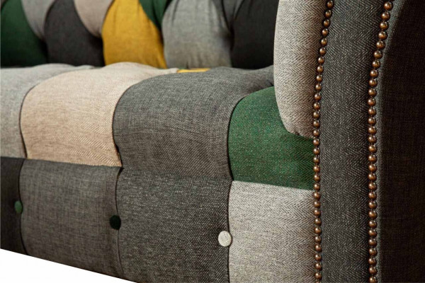 Conception classique Canapé en tissu Chesterfield 3 places Canapés Canapés Rembourrage