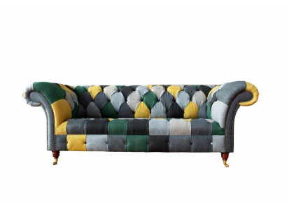 Conception classique Canapé en tissu Chesterfield 3 places Canapés Canapés Rembourrage