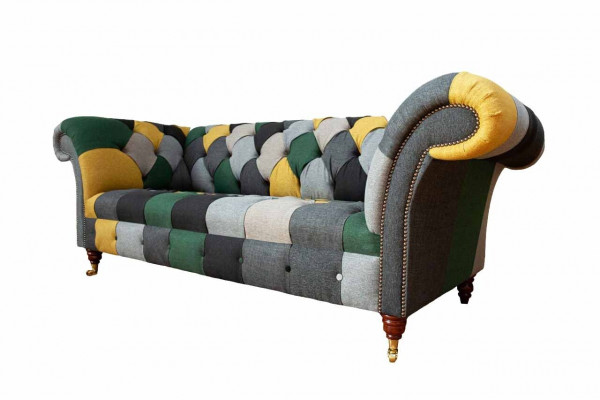 Conception classique Canapé en tissu Chesterfield 3 places Canapés Canapés Rembourrage