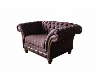 Chesterfield 1 fauteuil Upholstery Seat Textile Fabric Canapé Luxe Sofa