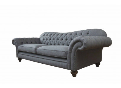 Canapé moderne 3 places en tissu de luxe Gris nouveau Revêtement de canapé