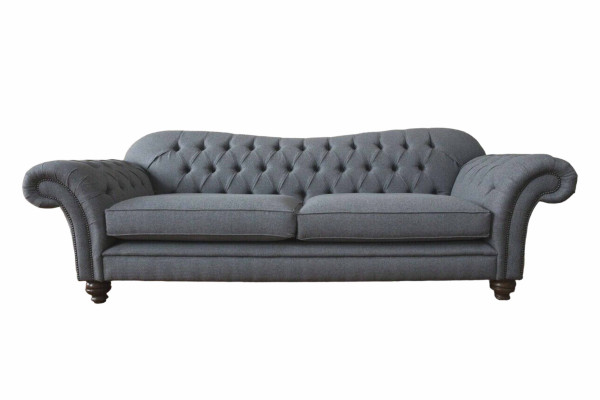 Canapé moderne 3 places en tissu de luxe Gris nouveau Revêtement de canapé